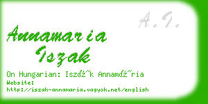 annamaria iszak business card